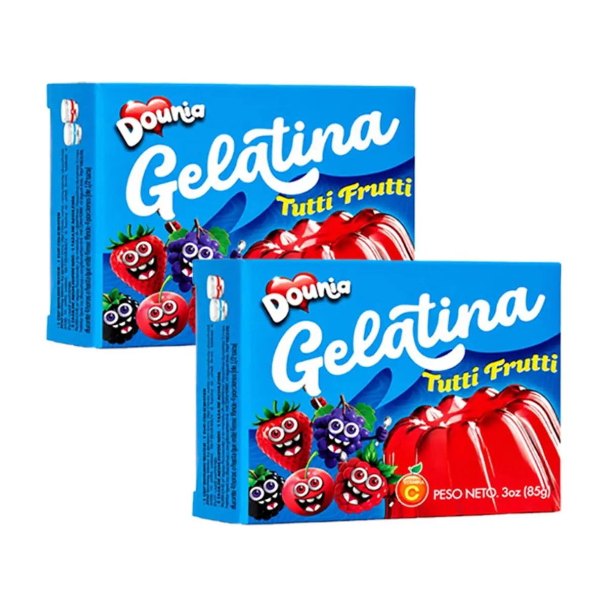Gelatina con sabor a tutti frutti Dounia ( 2 X 85 g / 3 oz) - Imagen 1