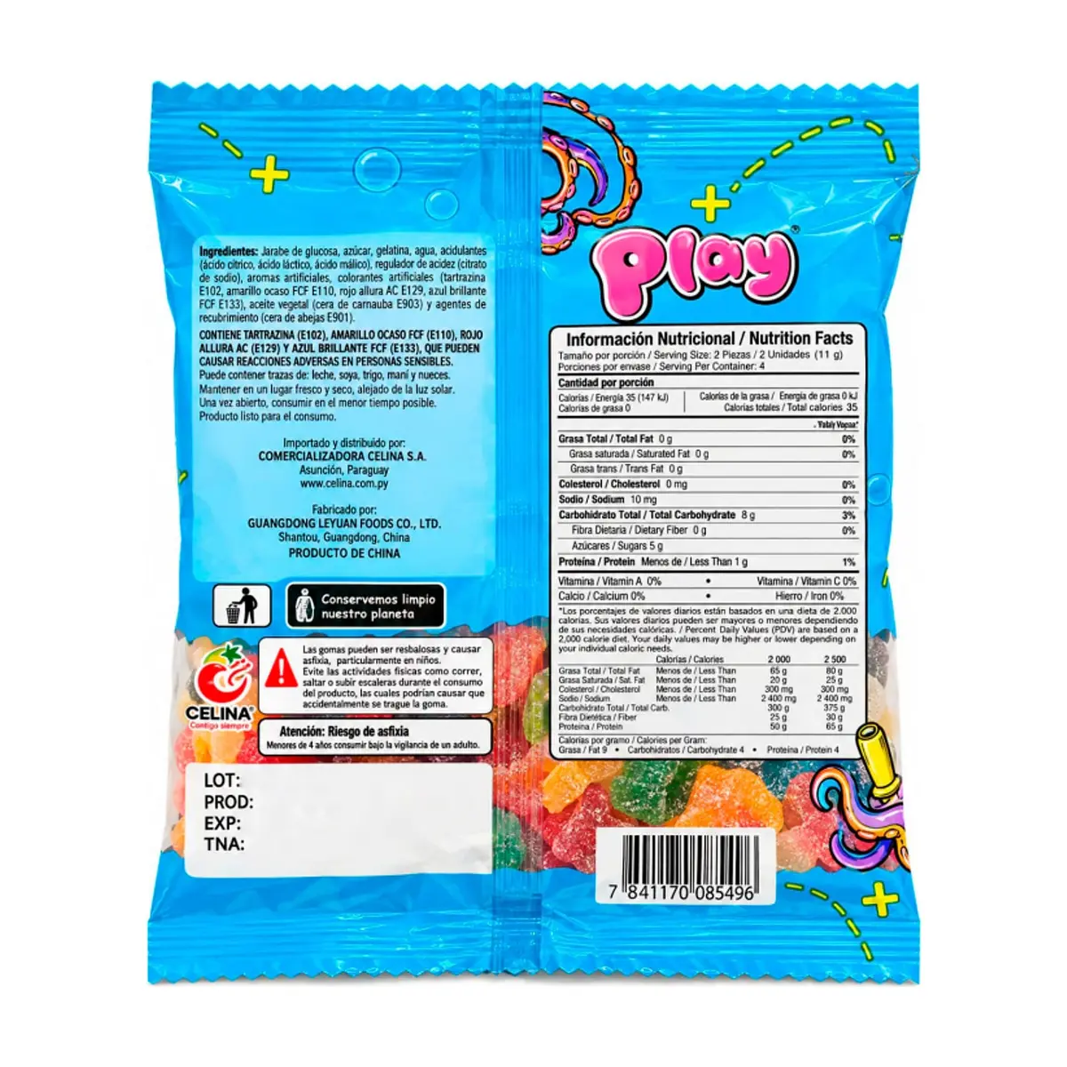 Gomitas de gelatina con forma de pulpo Play (55 g / 1.94 oz) - Thumbnail 3