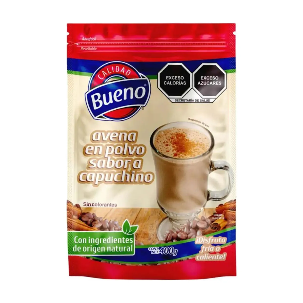 Avena en polvo sabor capuchino Bueno (400 g / 14.1 oz) - Miniatura 5