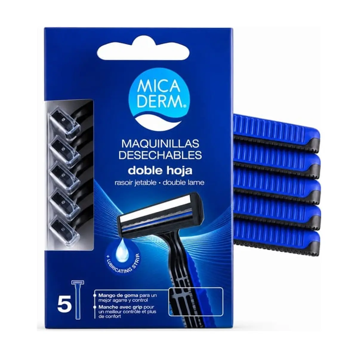 Maquinilla de Afeitar Fija 2 Hojas (5u) MICADERM - Imagen 1