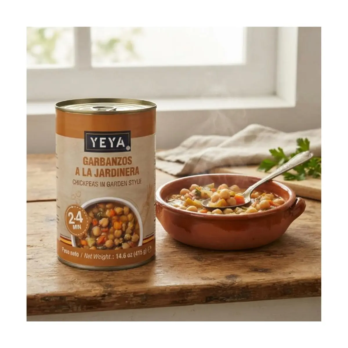 Garbanzos a la jardinera YEYA (6 x 415 g / 14.6 oz) - Miniatura 4