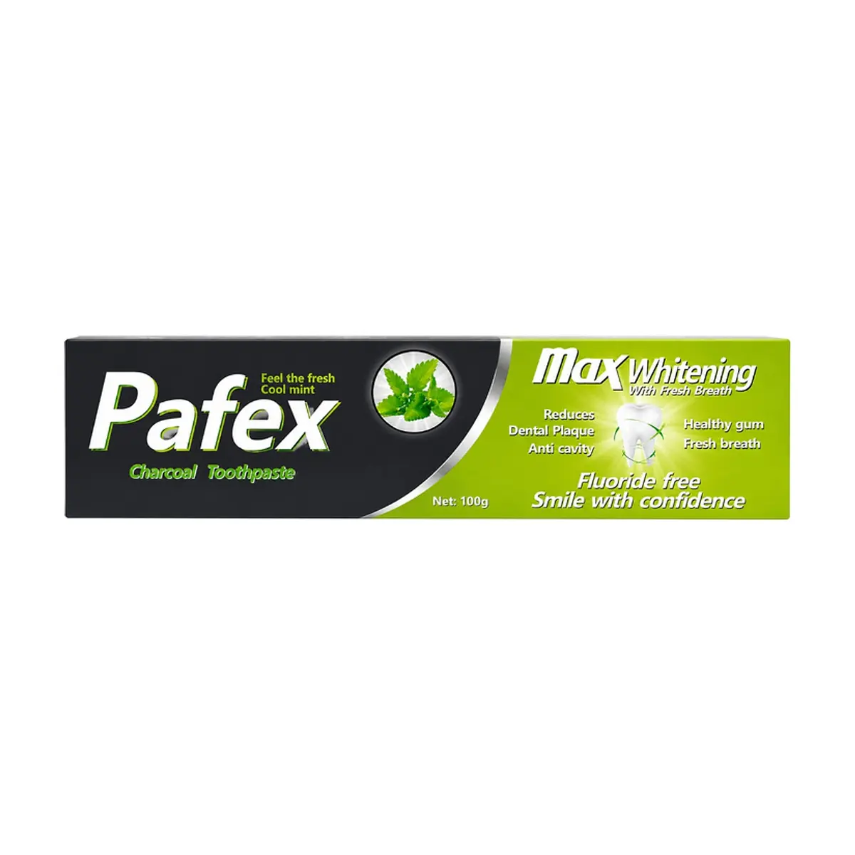 Pasta dental con carbón sabor a menta Pafex (100 g / 3.52 oz)