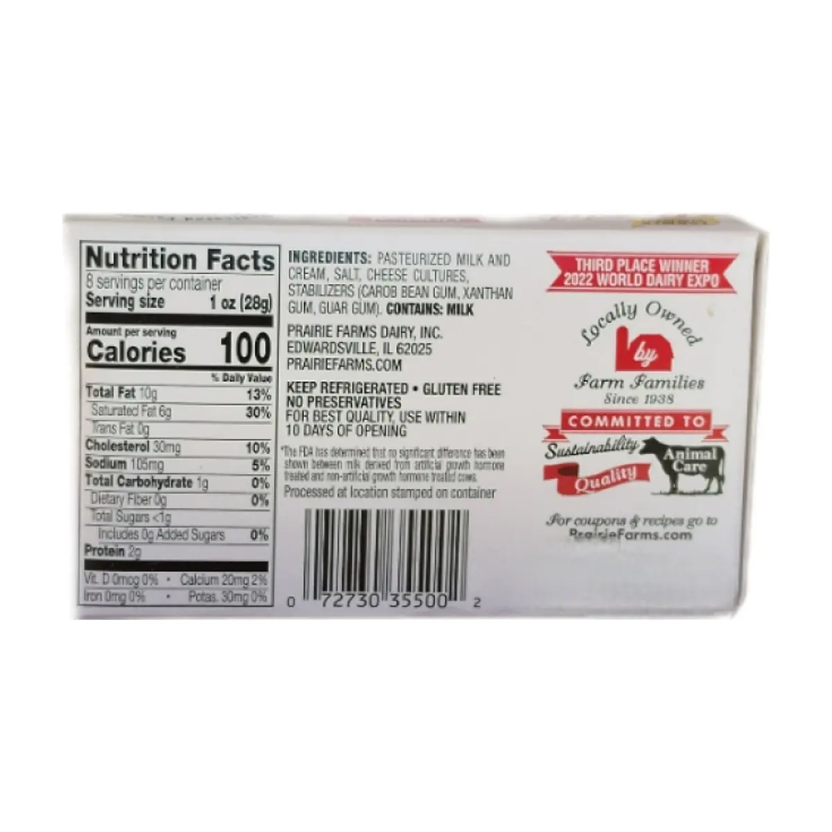 Queso crema Prairie Farms (226 g / 8 oz) - Thumbnail 3