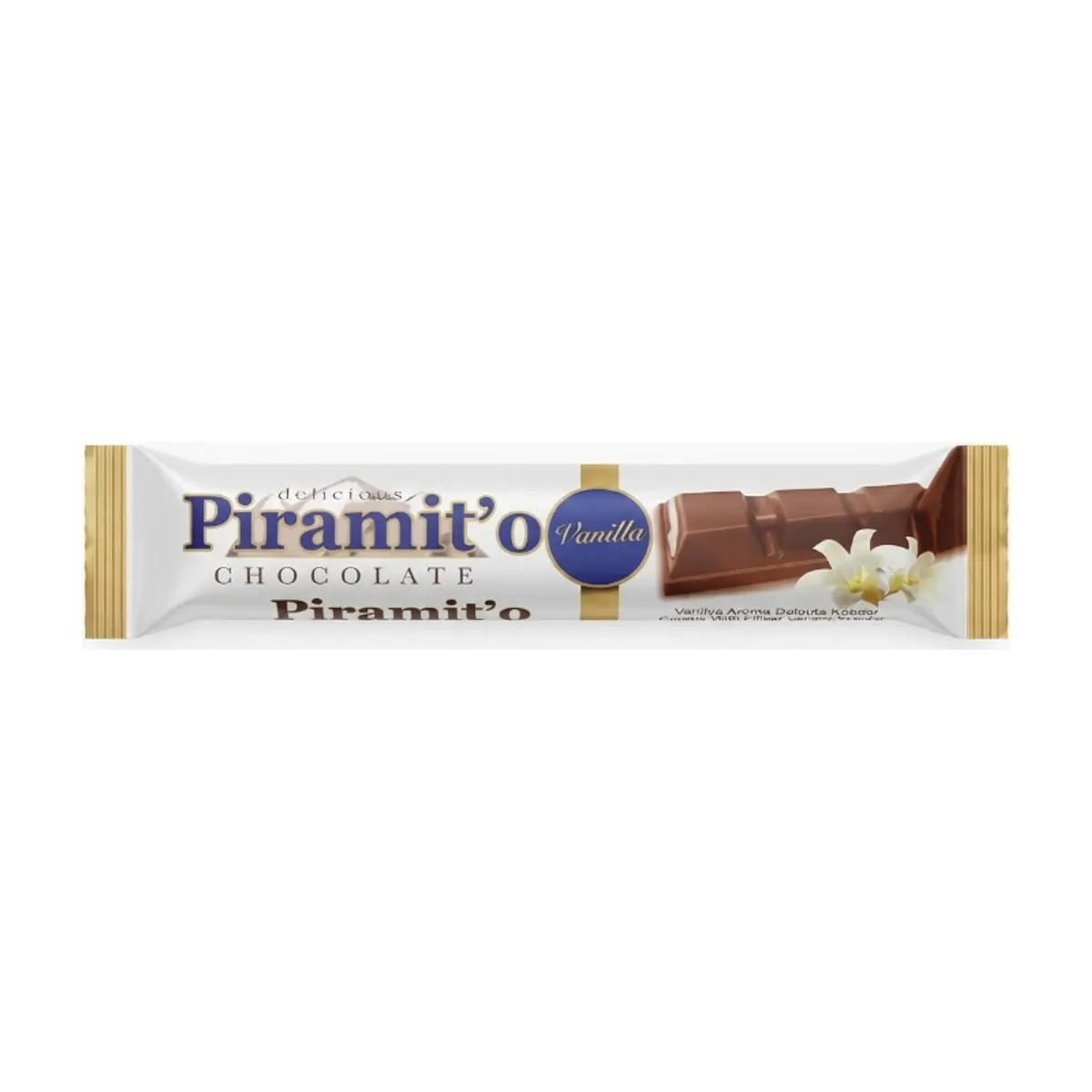 Barrita de chocolate rellena de crema de vainilla Piramit'o Akai (35 g / 1.23 oz)