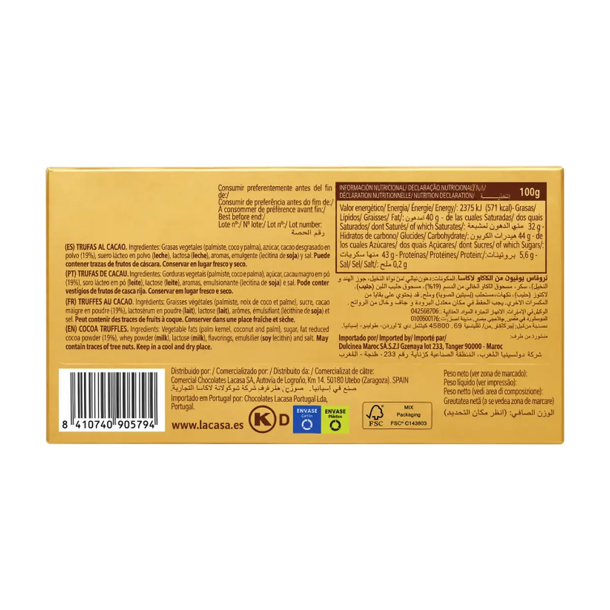 Trufas de cacao Lacasa (250 g / 8.81 oz) - Thumbnail 3