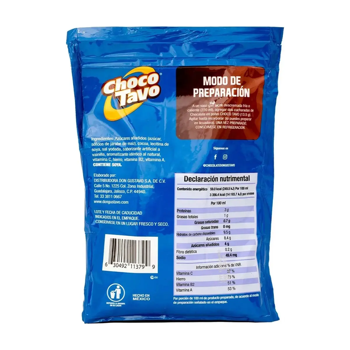 Chocolate en polvo Choco Tavo (350 g / 12.35 oz) - Thumbnail 3