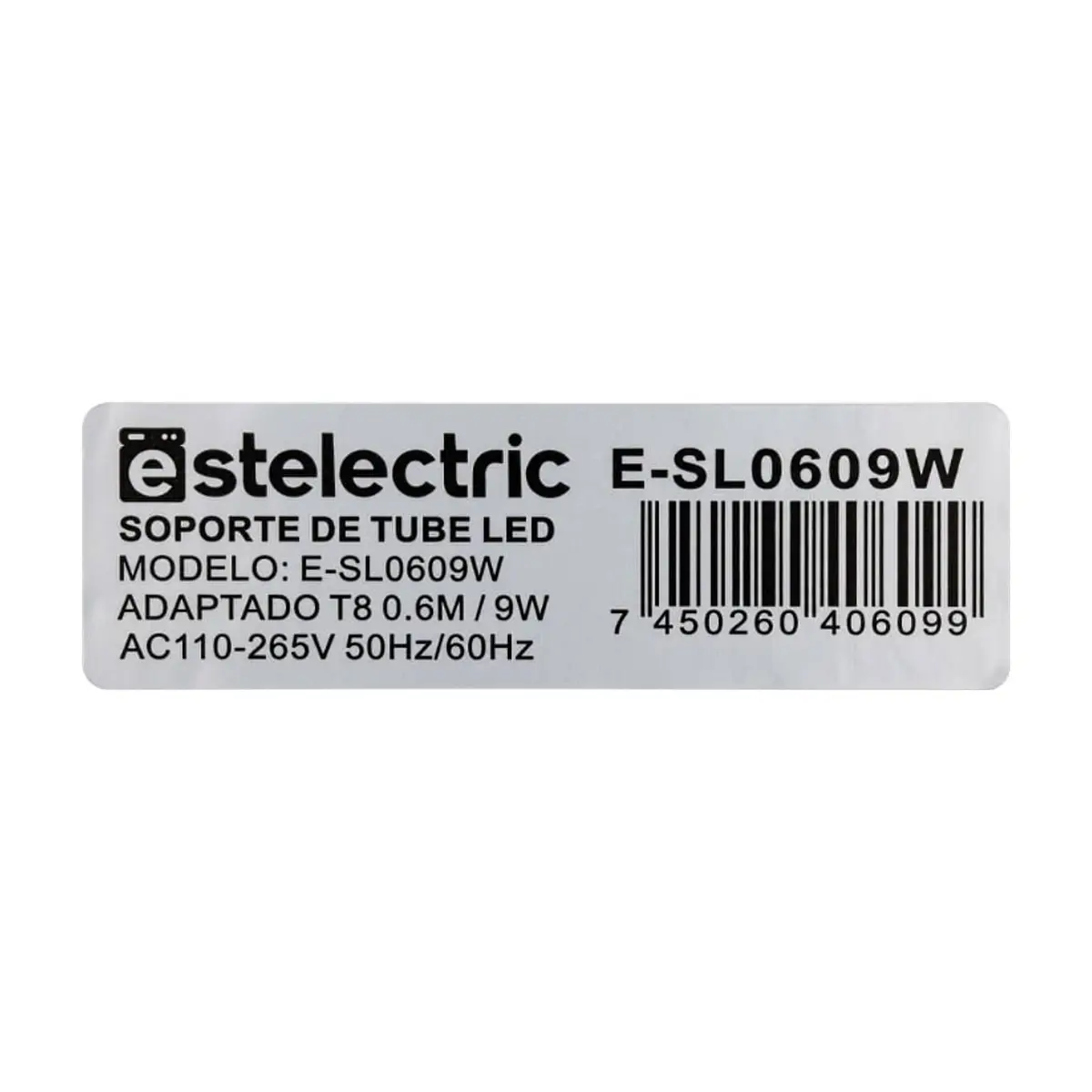 Tubo Led de 9W con soporte incluido a la medida Estelectric E-TL0609W/E-SL0609W - Miniatura 4