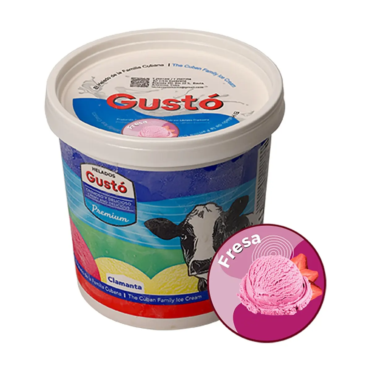 Helado Premium de fresa Gustó (1 L) - Thumbnail 2