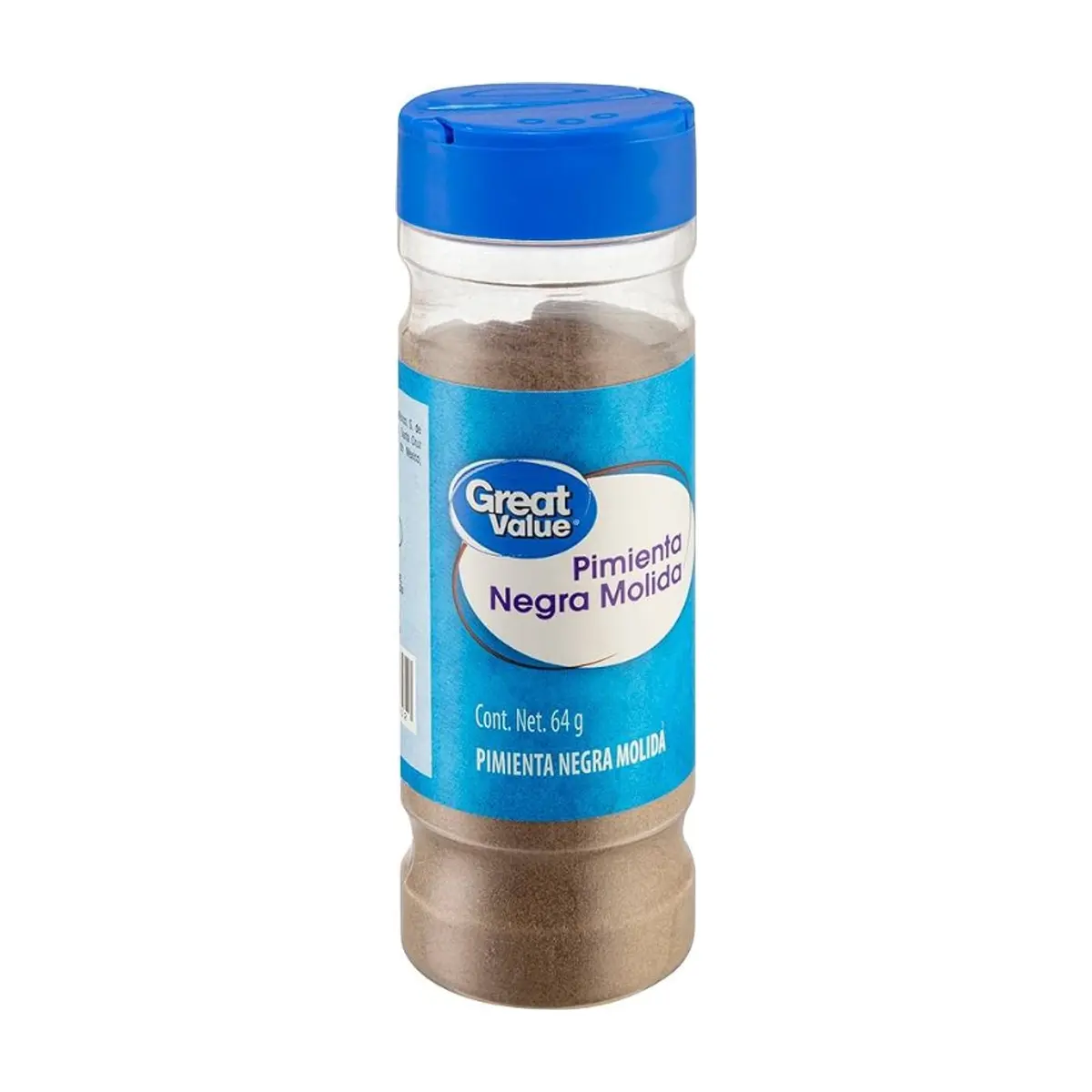 Pimienta negra molida Great Value (64 g / 2.2 oz)