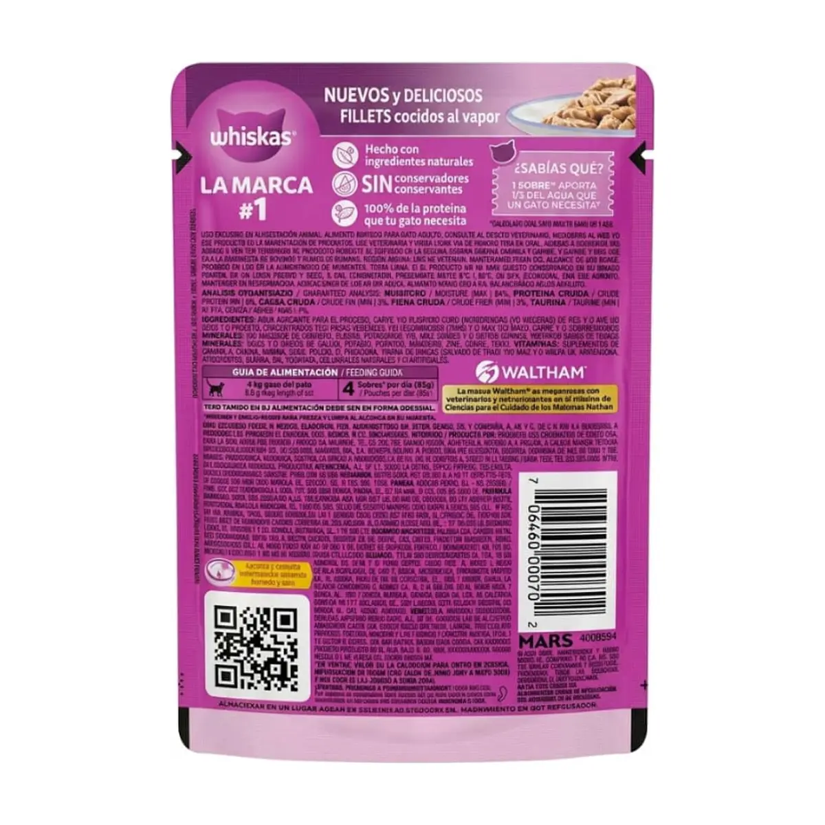 Comida para gatos adultos filletes de pescado blanco Whiskas (85 g / 2.99 oz) - Thumbnail 7