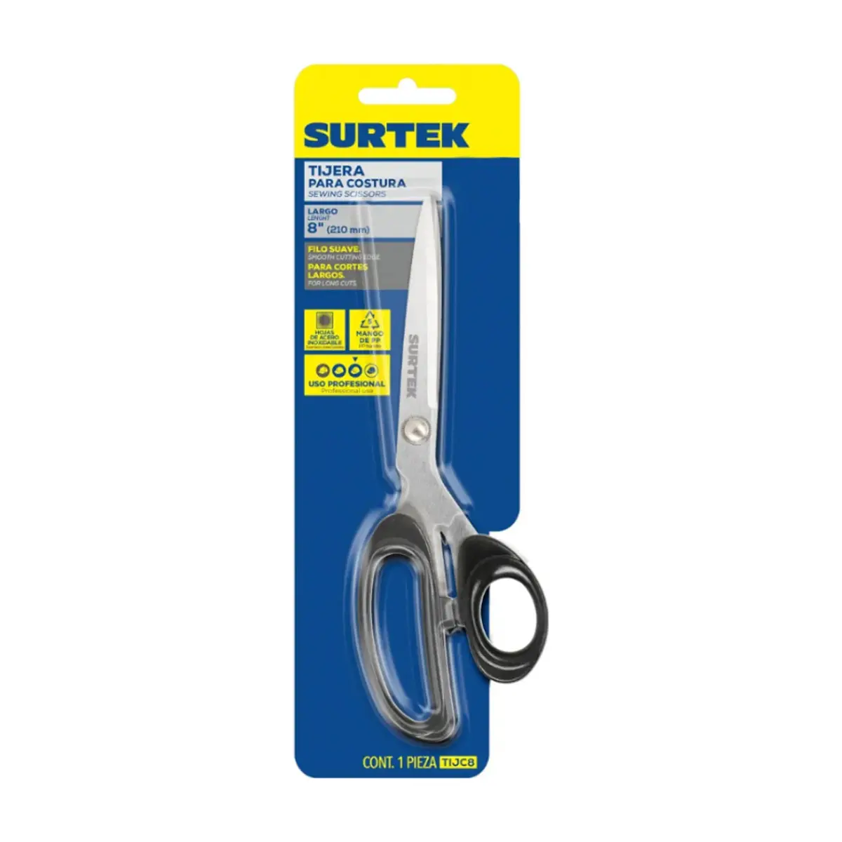 Tijera para costura de 8" Surtek TIJC8 - Thumbnail 2