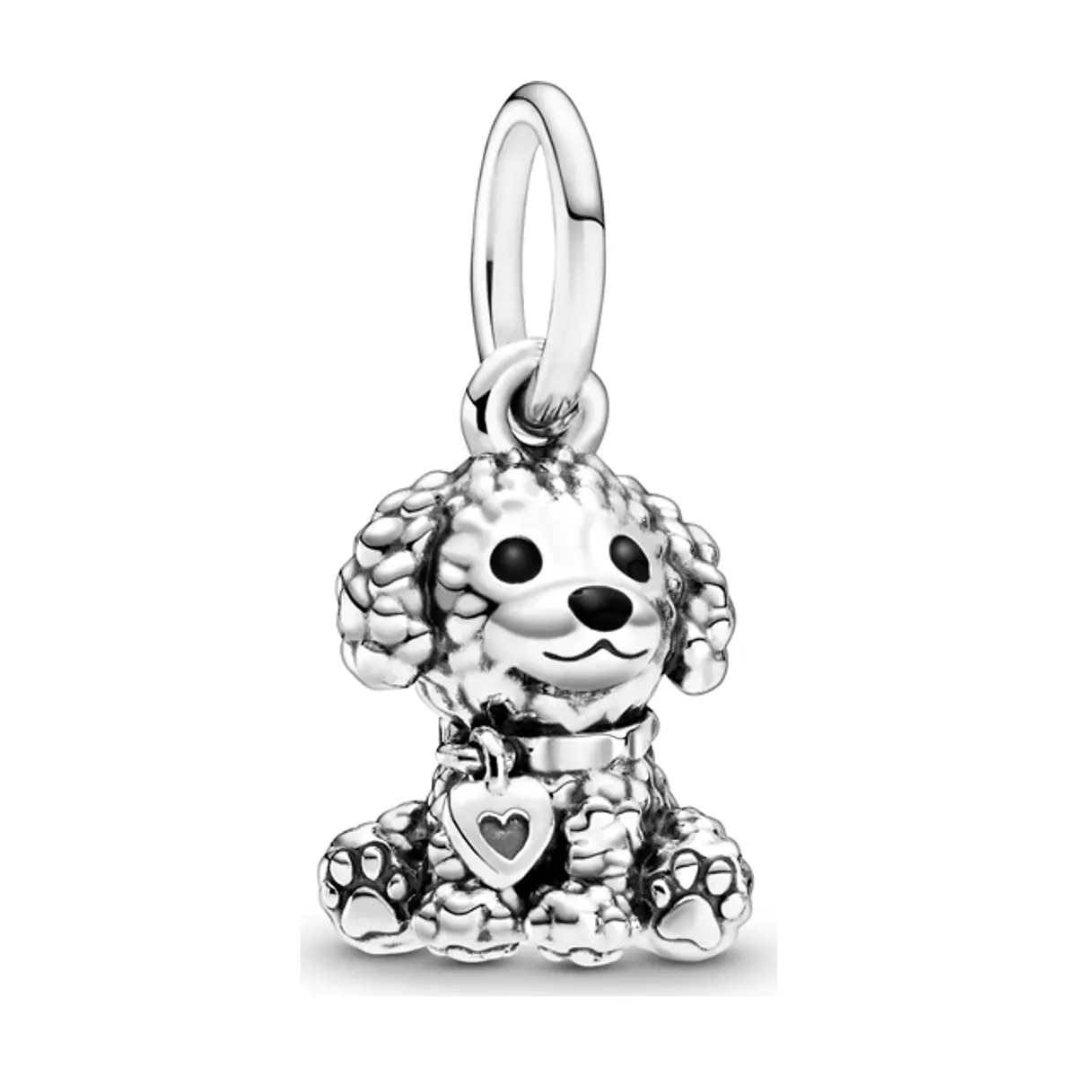 Charm colgante de plata S925 estilo Pandora cachorro de caniche