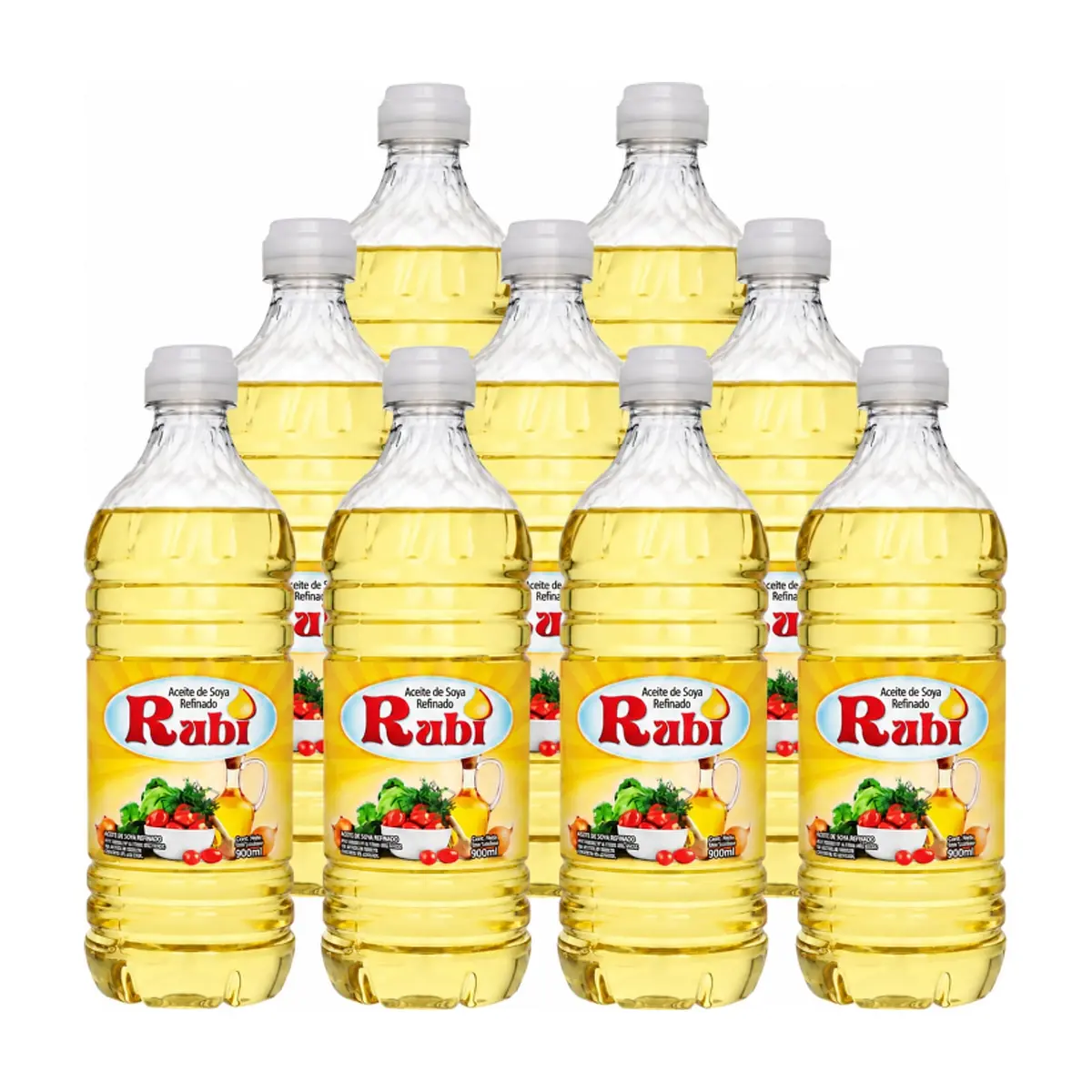 Aceite de soya refinado Rubi (9 x 900 ml)
