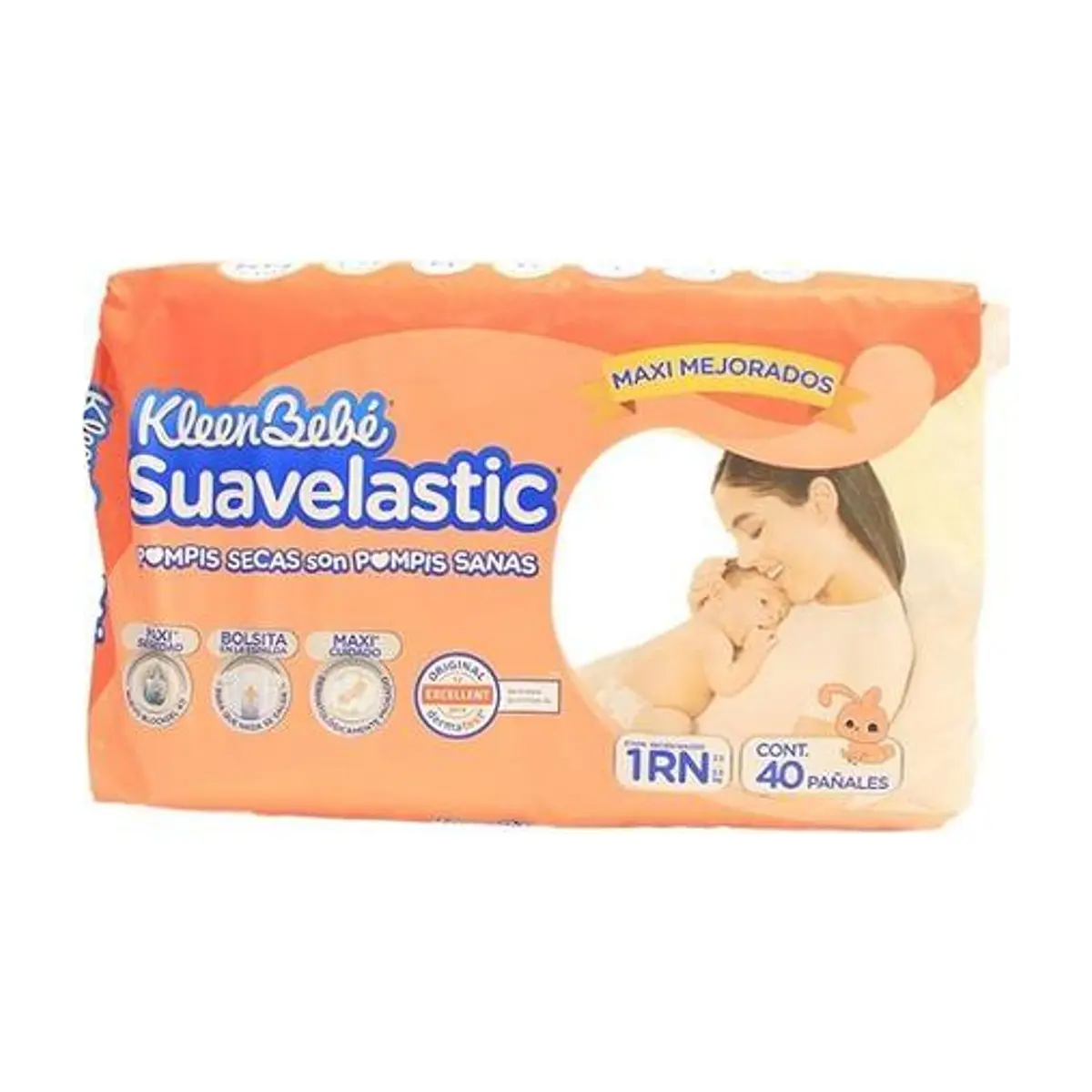 Pañal Desechable Suavelastic Max Recién Nacido (40 u) KLEENBEBE