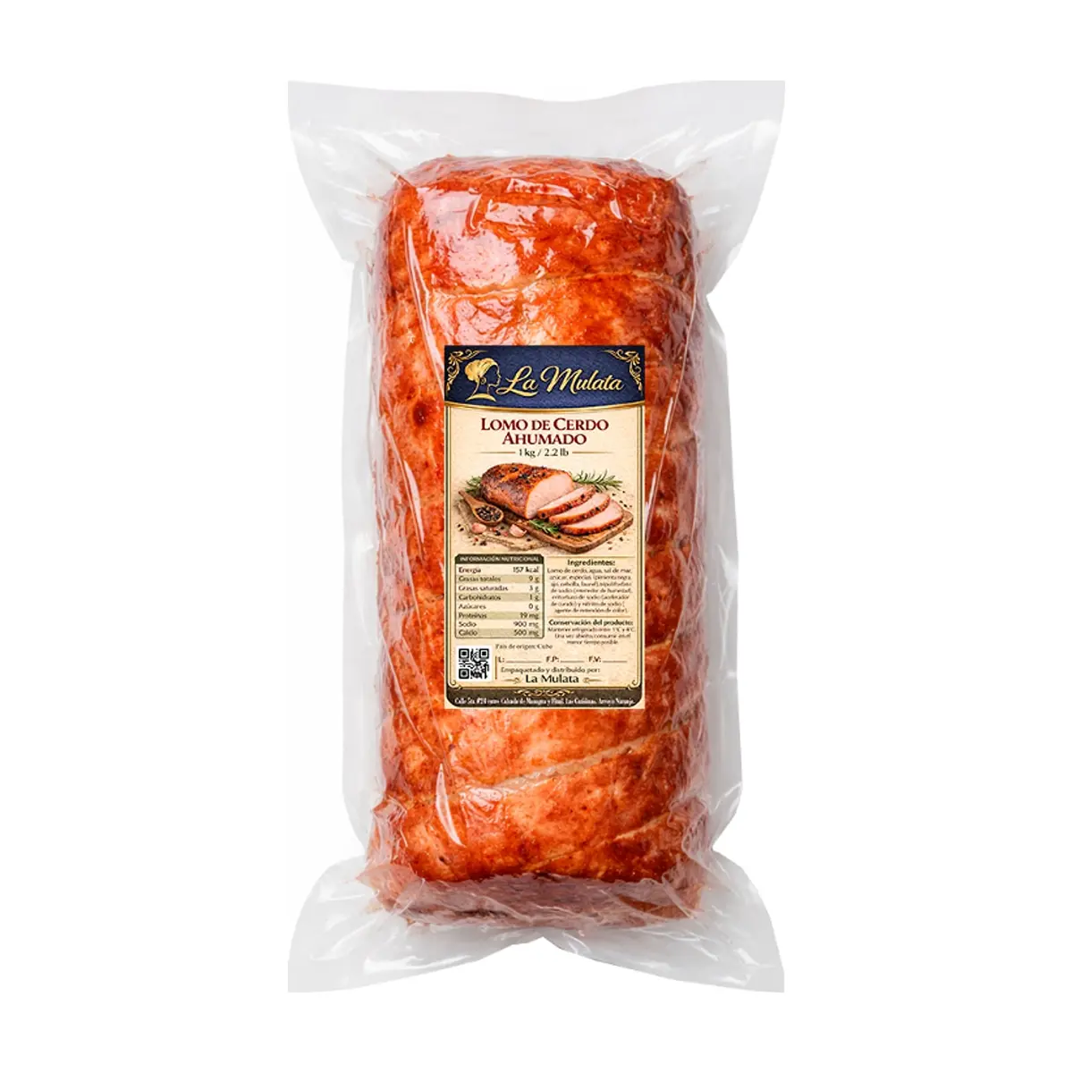 Lomo de cerdo ahumado La Mulata (1 kg / 2.2 lb) - Miniatura 1