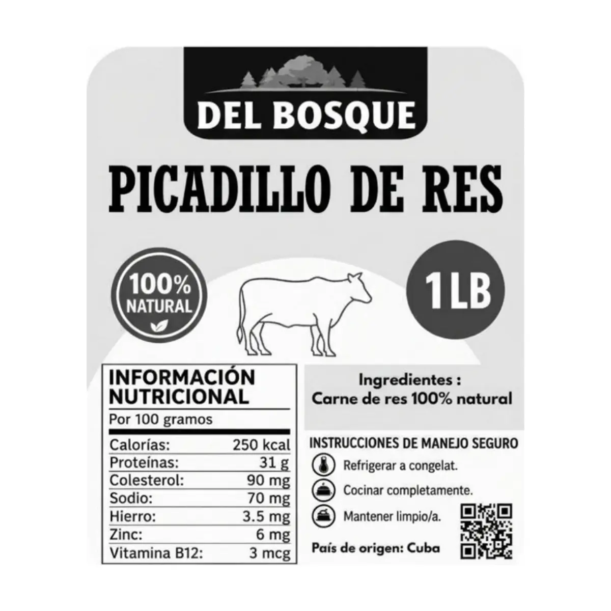 Picadillo de res Del Bosque (453 g / 1 lb) - Thumbnail 3