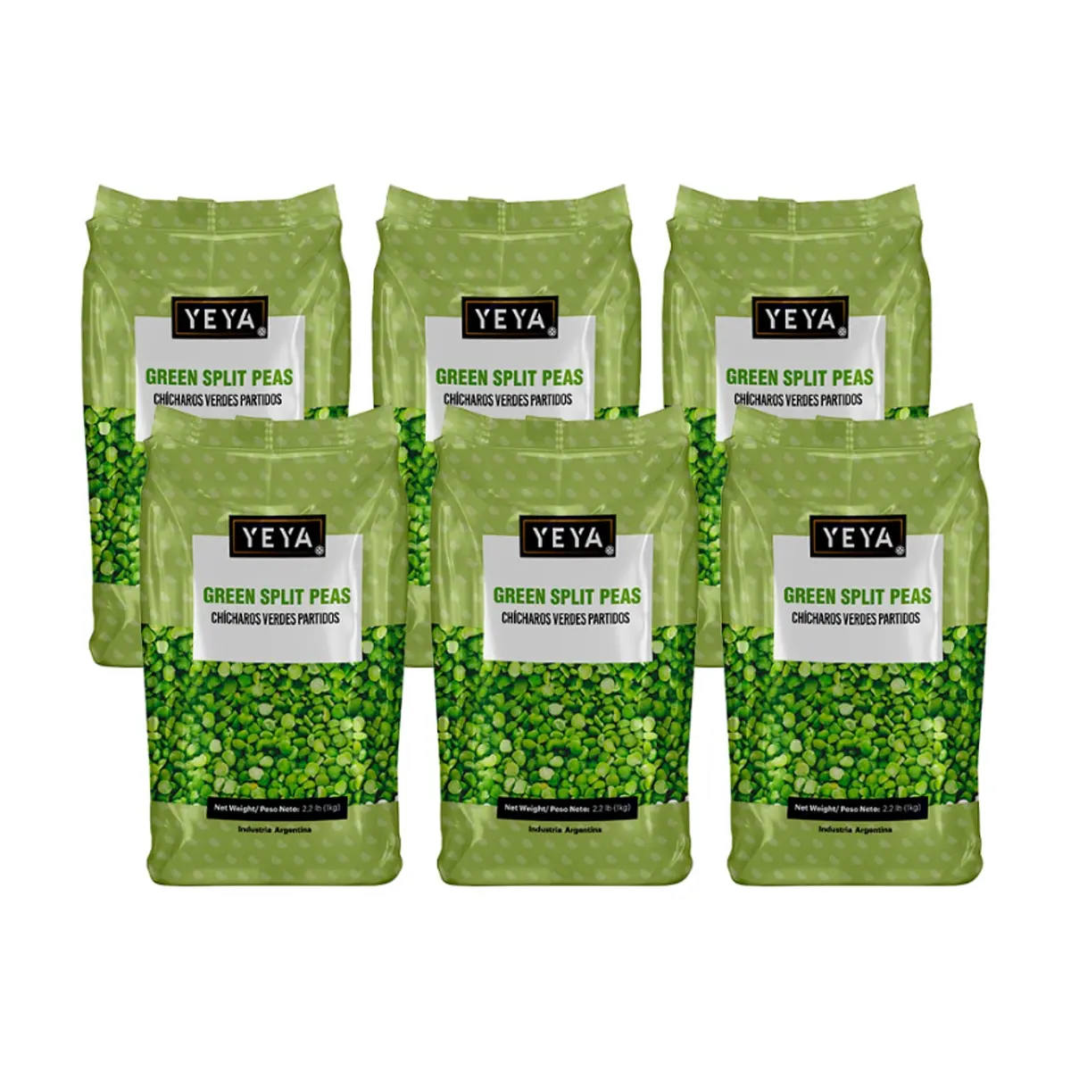 Chícharos verdes partido YEYA (6 x 1 kg / 2.2 lb)