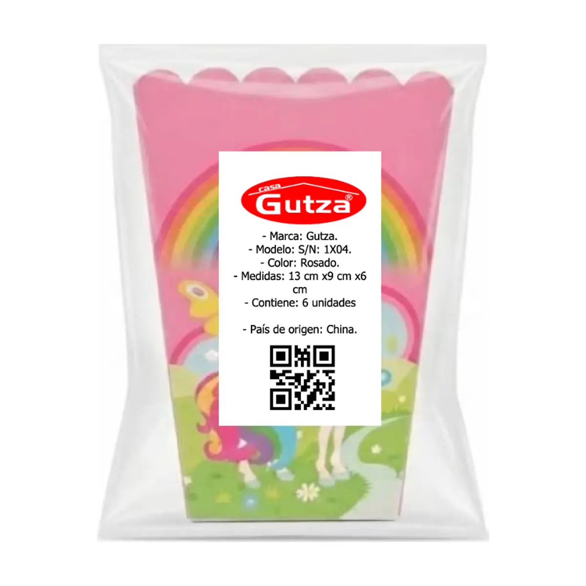 Envase para palomitas con diseño de unicornio Gutza (6 U) - Miniatura 3