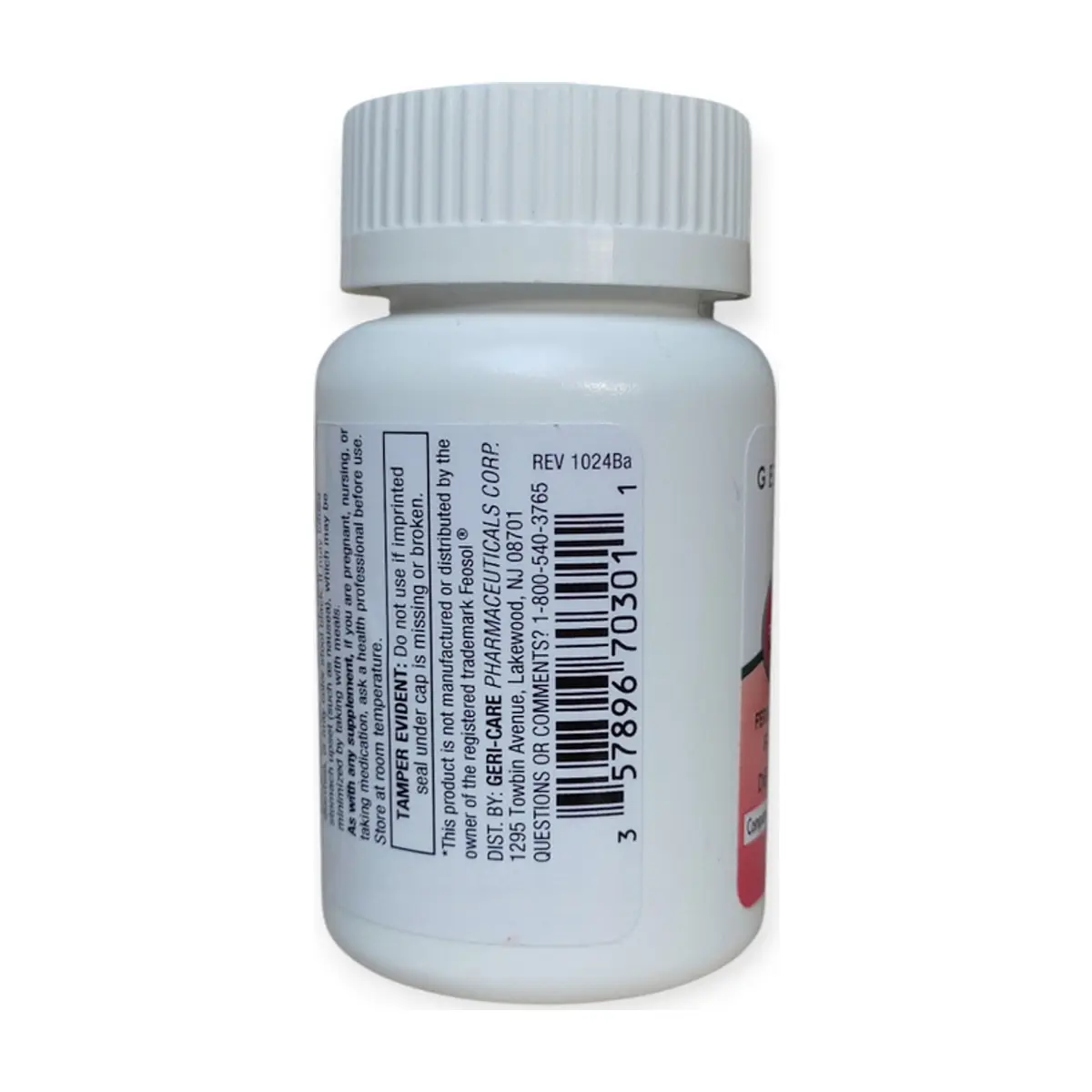Sulfato ferroso de hierro 325 mg Gericare (100 tabletas) - Thumbnail 4