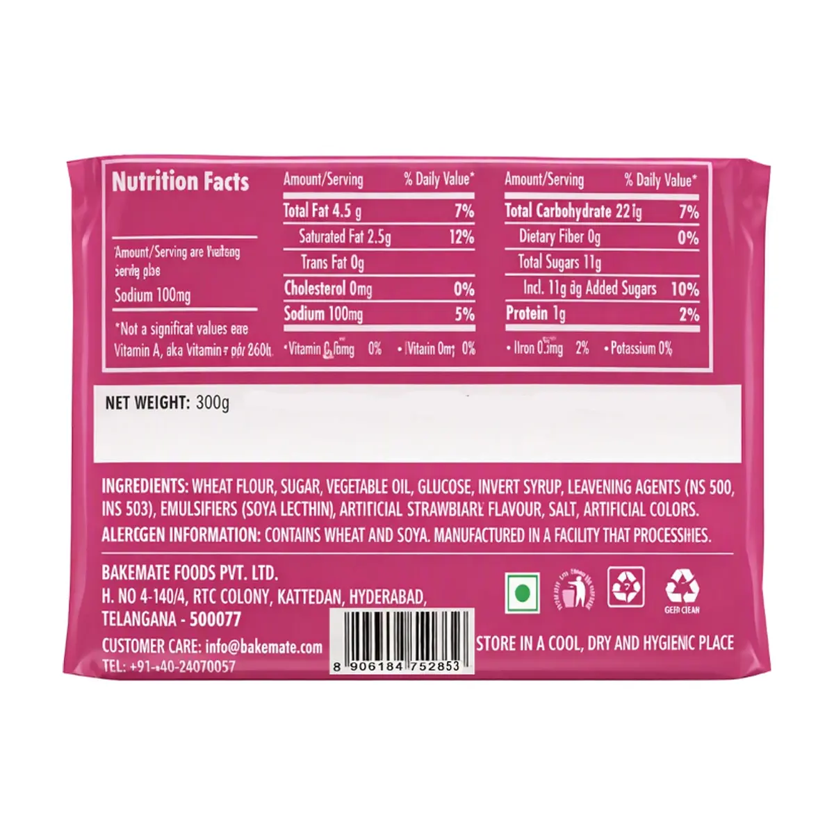 Paquete de galletas con crema sabor a fresa Krem-O (300 g / 10.58 oz) - Miniatura 3