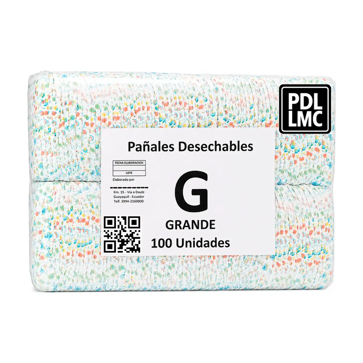 Pañales desechables para bebé talla G PDL LMC (100 U)