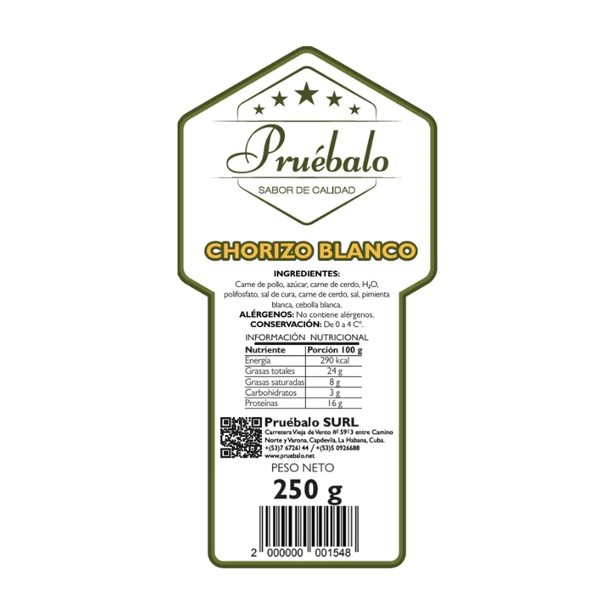 Chorizo blanco Pruébalo (250 g / 8.82 oz) - Thumbnail 3