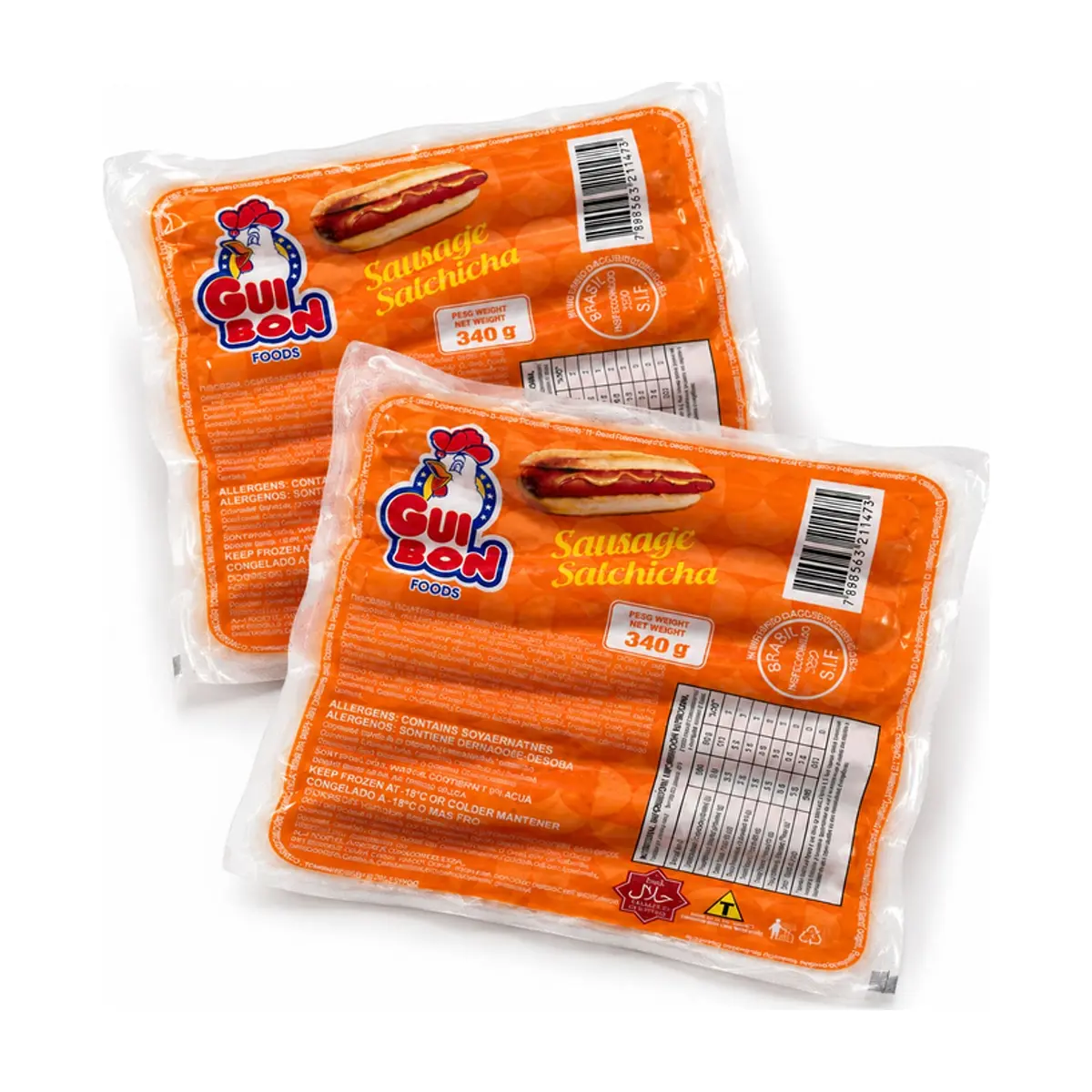 Salchichas de pollo Gui Bon Foods (2 x 340 g / 12 oz)