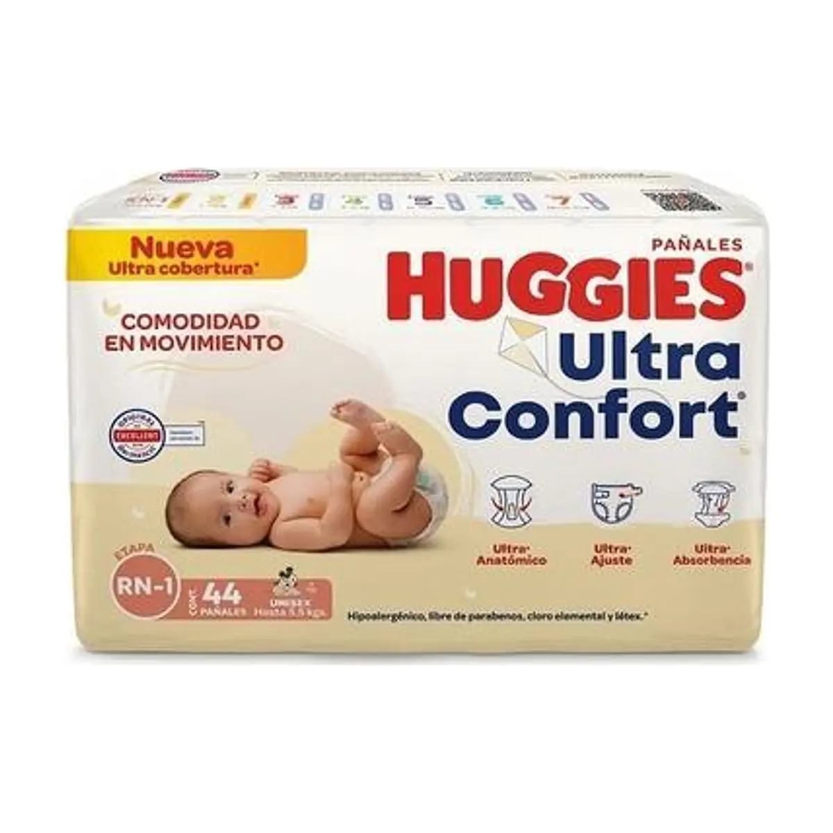 Pañal Desechable  para Recién Nacido Etapa 1 (40 u) HUGGIES