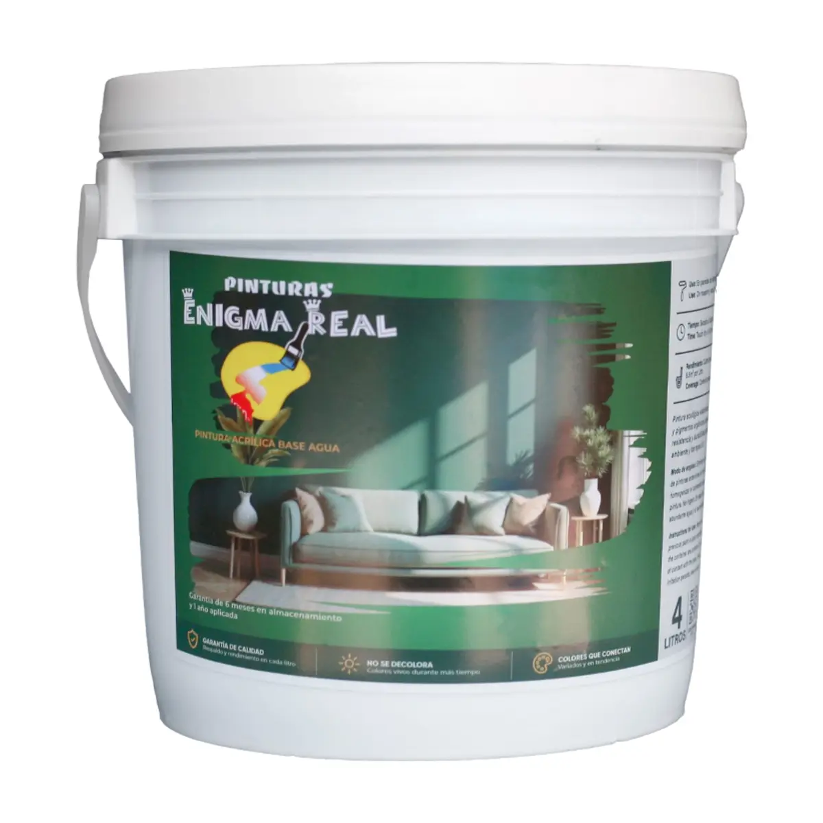 Pintura Acrílica Azul Enigma Real (4 L) - Imagen 1