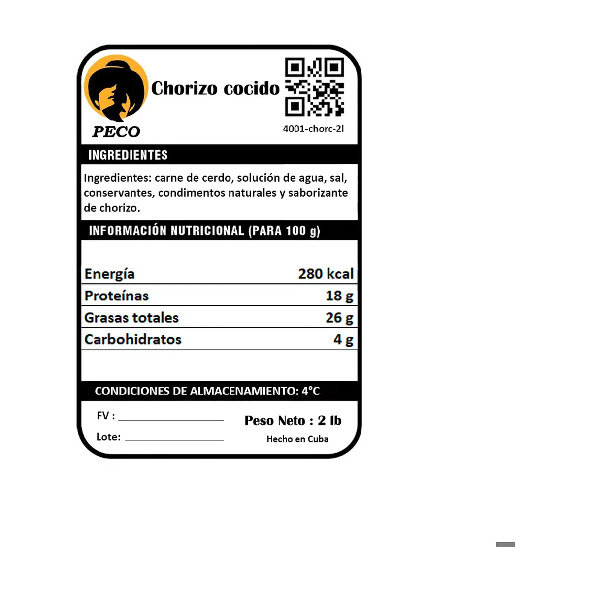 Chorizo cocido Peco (907 g / 2 lb) - Miniatura 3