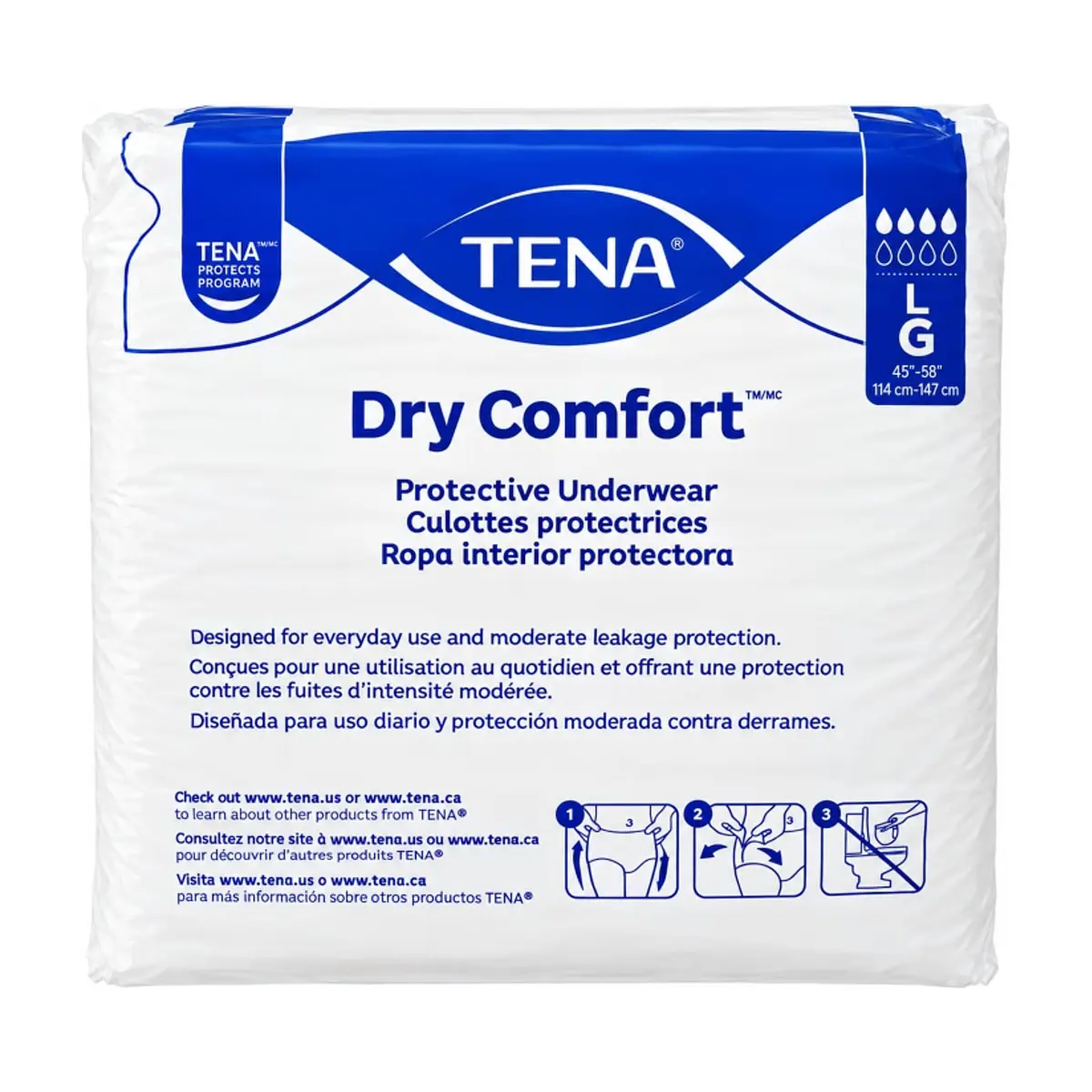 Pañales desechables para adultos talla L Dry Confort Tena (18 U) - Thumbnail 2
