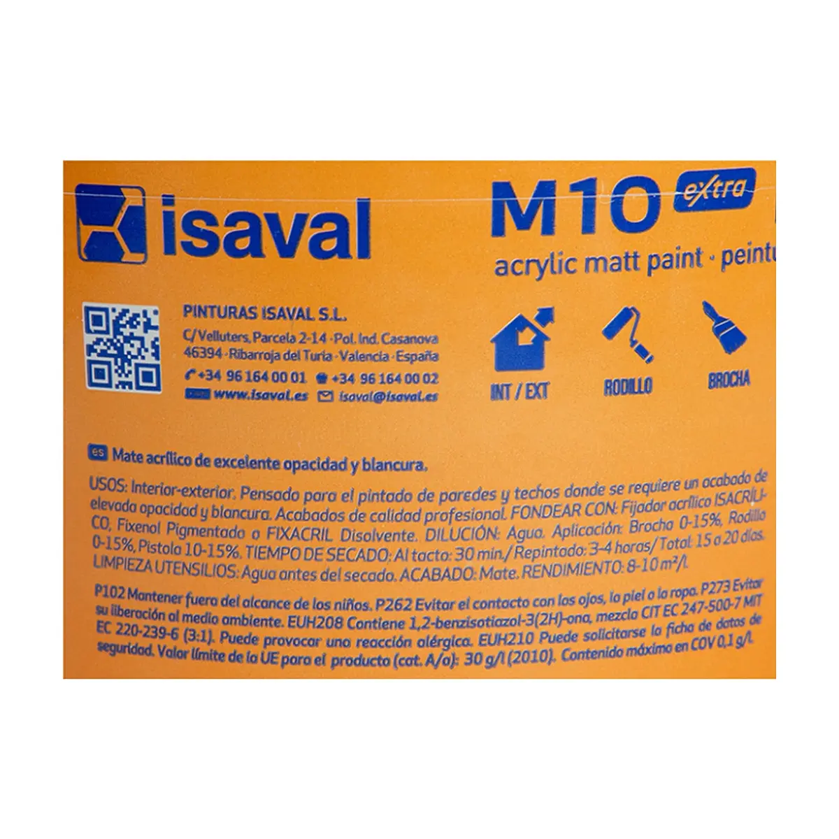 Pintura acrilica interior y exterior color marfil M - 10 Isaval (5 Kg / 11 lb) - Thumbnail 3