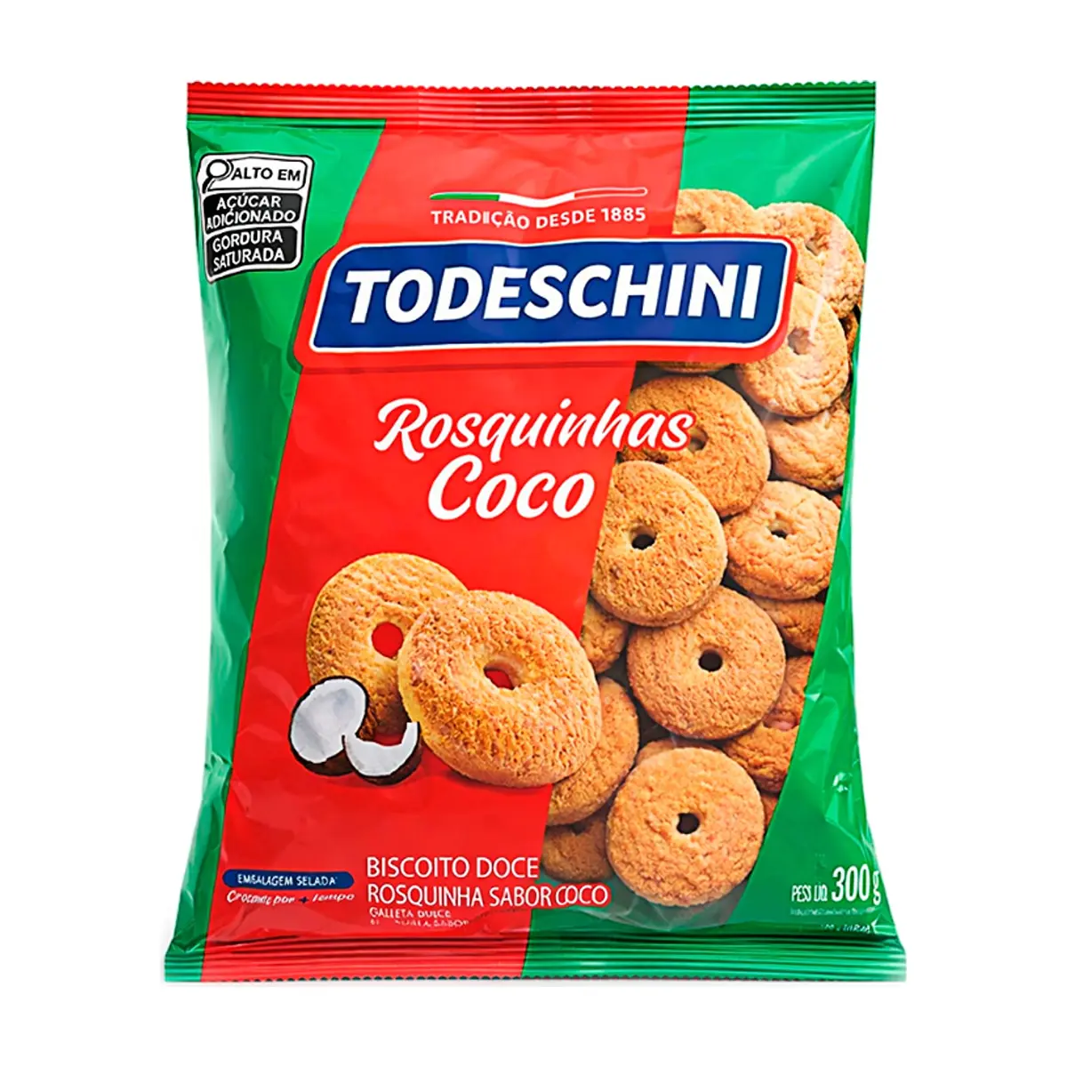 Galletas rosquillas de coco Todeschini (300 g / 10.58 oz)