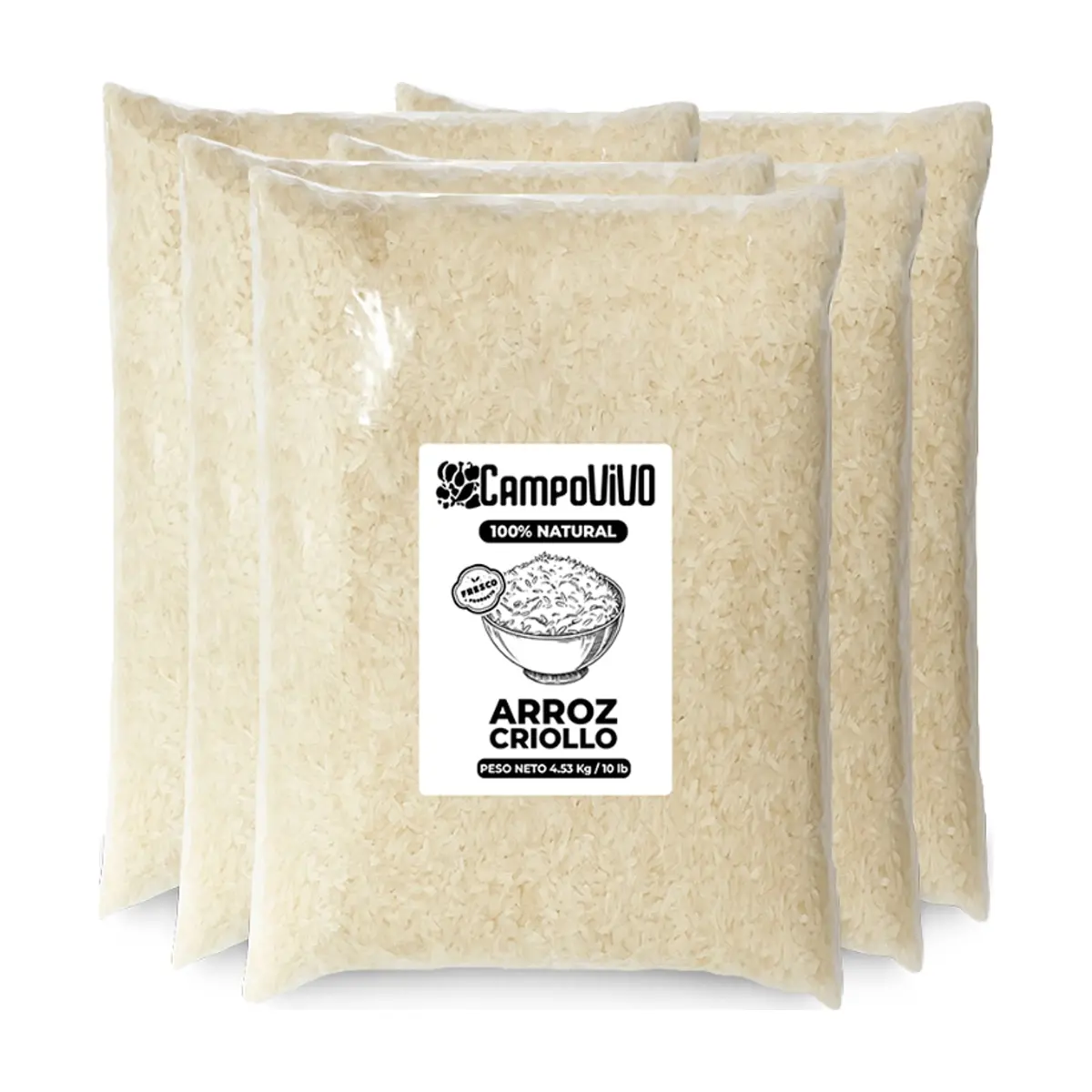Arroz criollo Campo Vivo (5 x 4.53 kg / 10 lb)