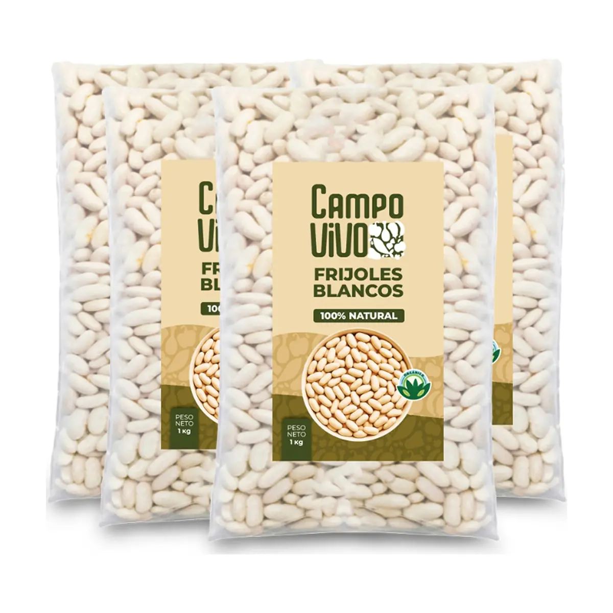 Frijoles blancos Campo Vivo (4 x 1 kg / 2.2 lb)