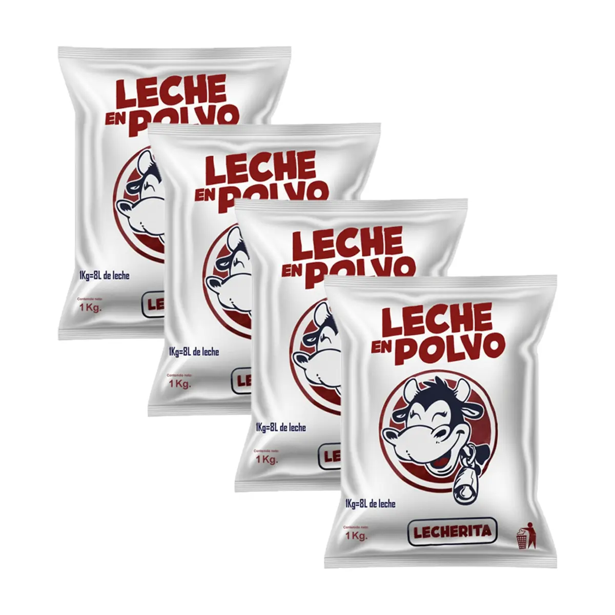 Leche en polvo Lecherita (4 x 1 kg / 2.2 lb) - Imagen 1