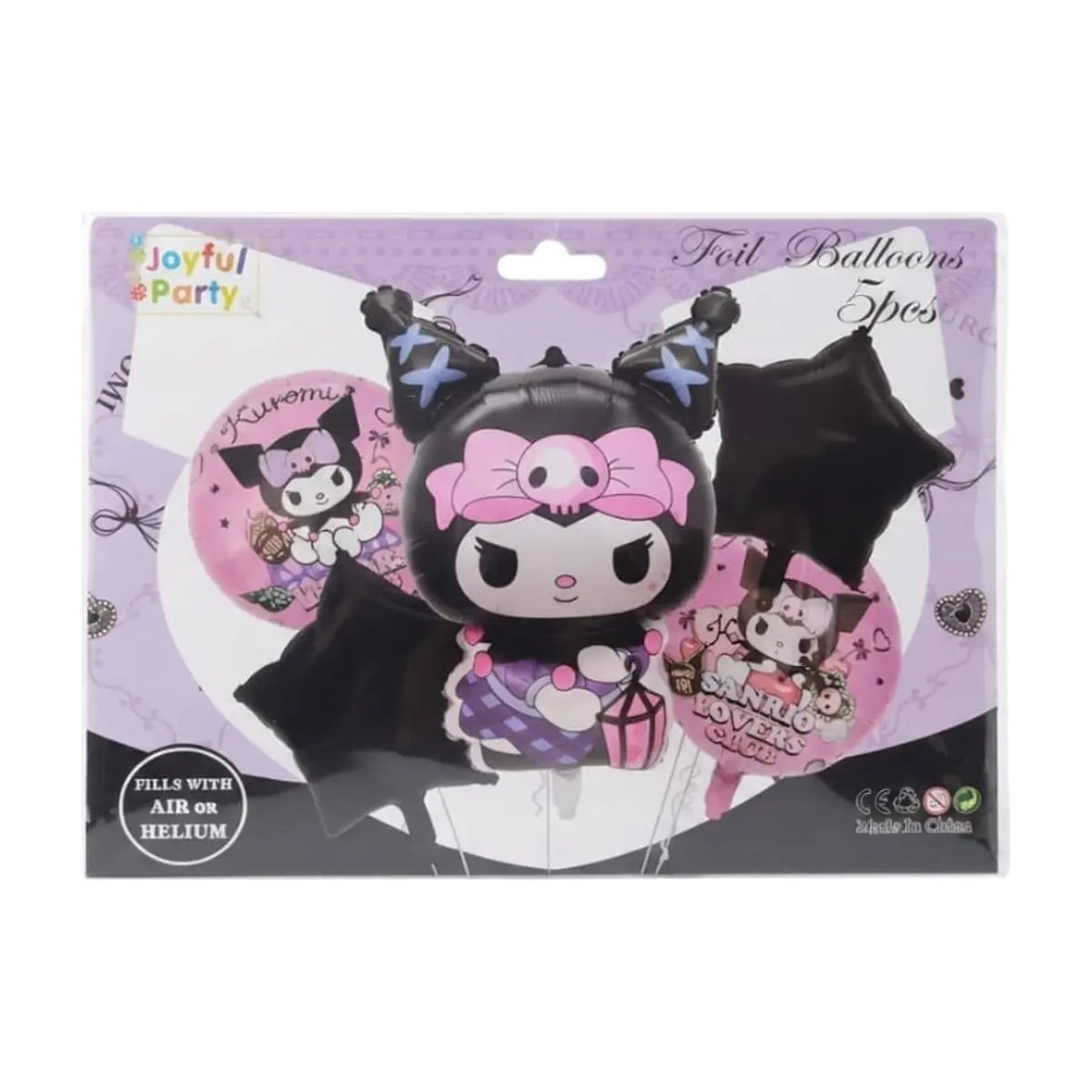 Set de globos temáticos Kuromi Tiara (5 U) - Thumbnail 2