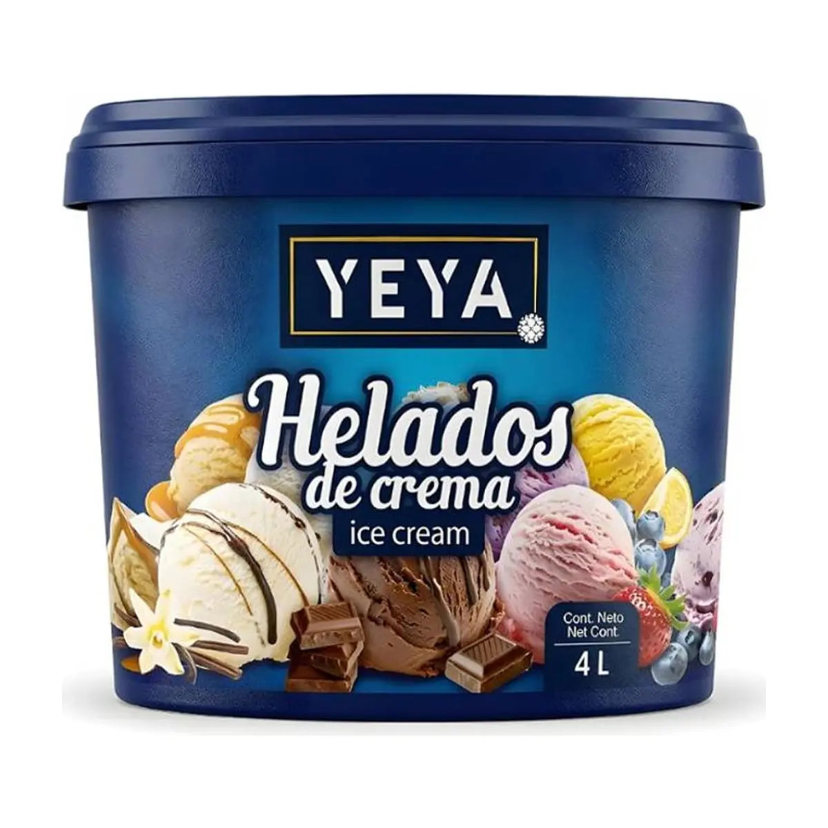 Helado de crema sabor a vainilla YEYA (4 L)