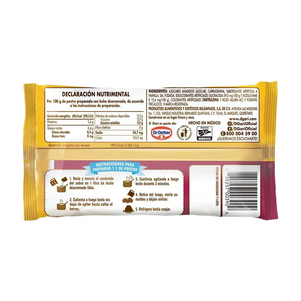 Flan sabor vainilla D'Gari (115 g / 4.06 oz) - Thumbnail 3