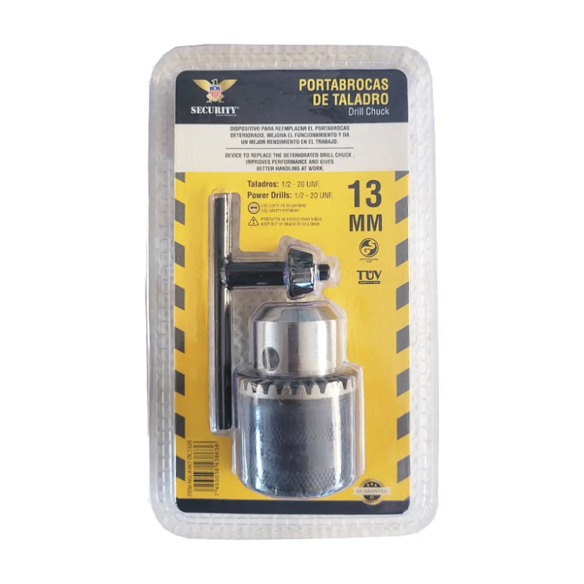 Porta brocas mandril para taladro 13 mm Security - Thumbnail 4