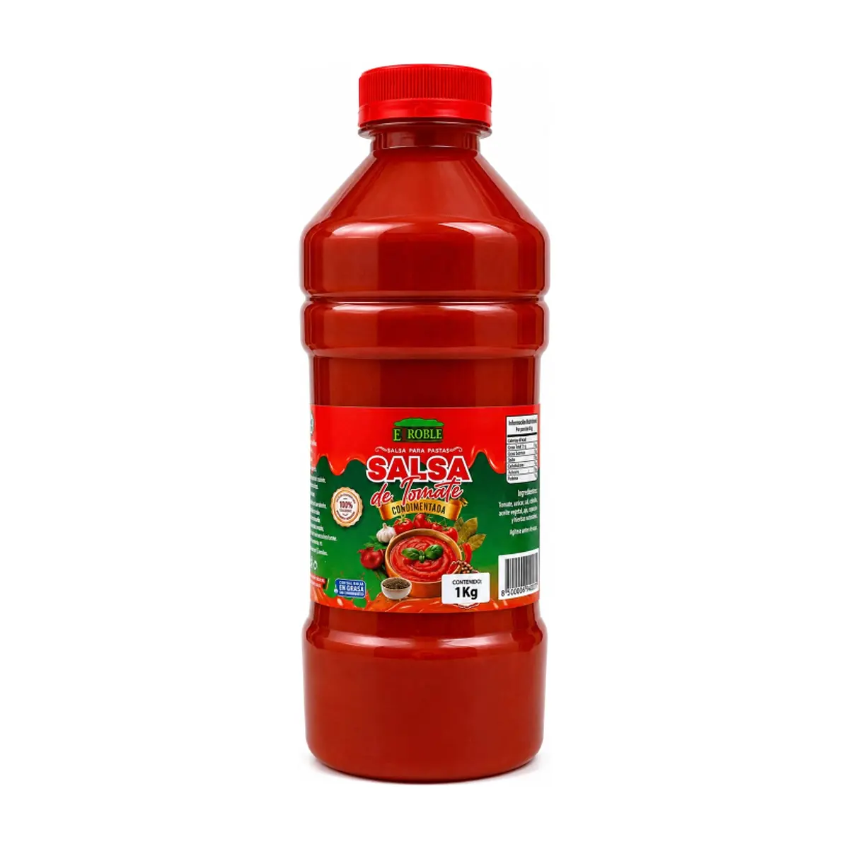 Salsa de tomate condimentada El Roble (1 kg / 2.2 lb) - Miniatura 1