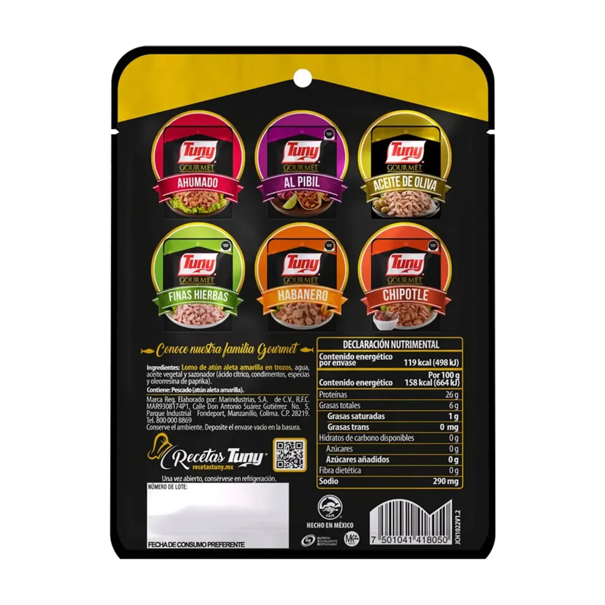 Atún al limón y pimienta en hojuelas Tuny Gourmet (75 g / 2.64 oz) - Miniatura 2