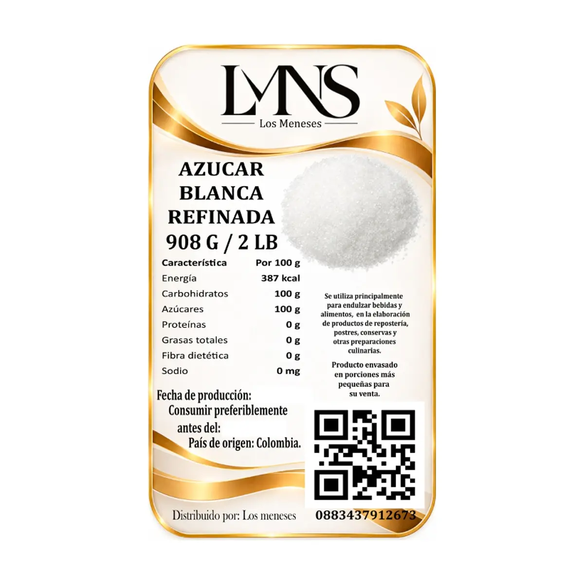 Azúcar blanca refinada Los Meneses (908 g / 2 lb) - Thumbnail 2