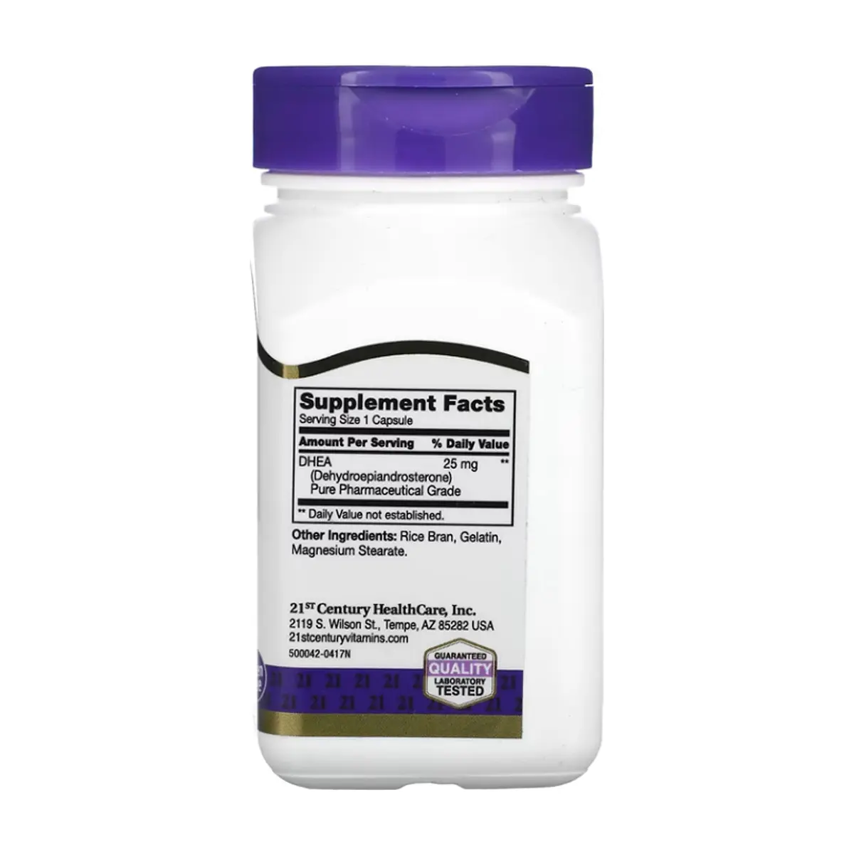 DHEA. Dehidroepiandrosterona 25 mg 21st Century (90 cápsulas) - Thumbnail 6