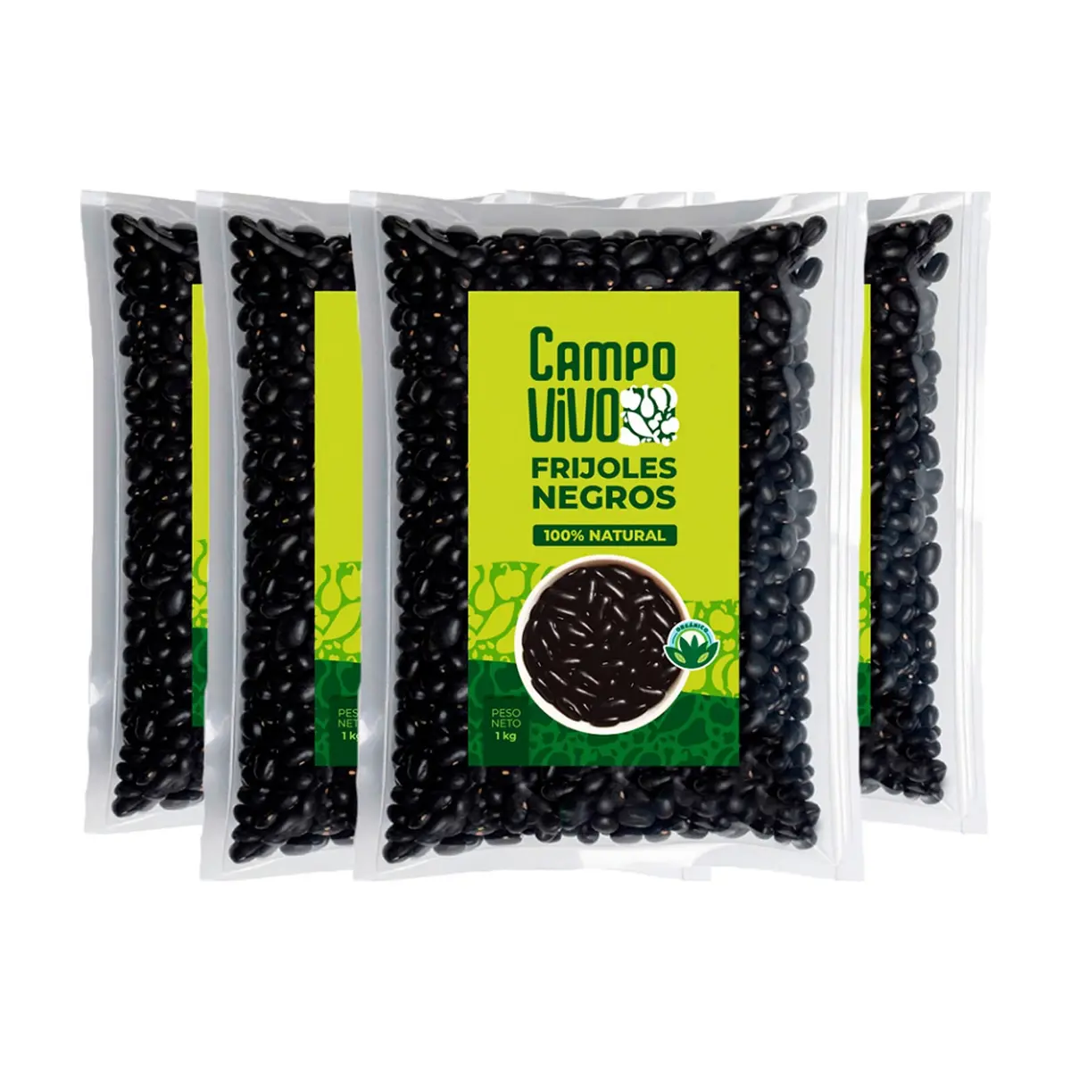 Frijoles negros Campo Vivo (4 x 1 kg / 2.2 lb)