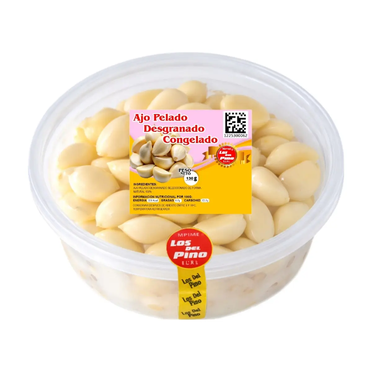 Ajo pelado desgranado congelado Los del Pino (130 g / 4.58 oz) - Thumbnail 2