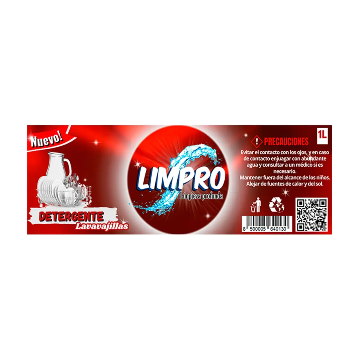 Detergente lavavajillas Limpro (1 L) - Miniatura 2