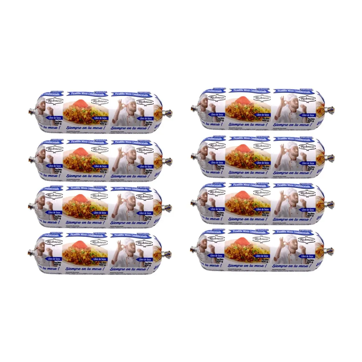 El Cocinerito Richmeat Seasoned Mixed Chicken and Pork Picadillo (8 x 400 g / 14.10 oz)
