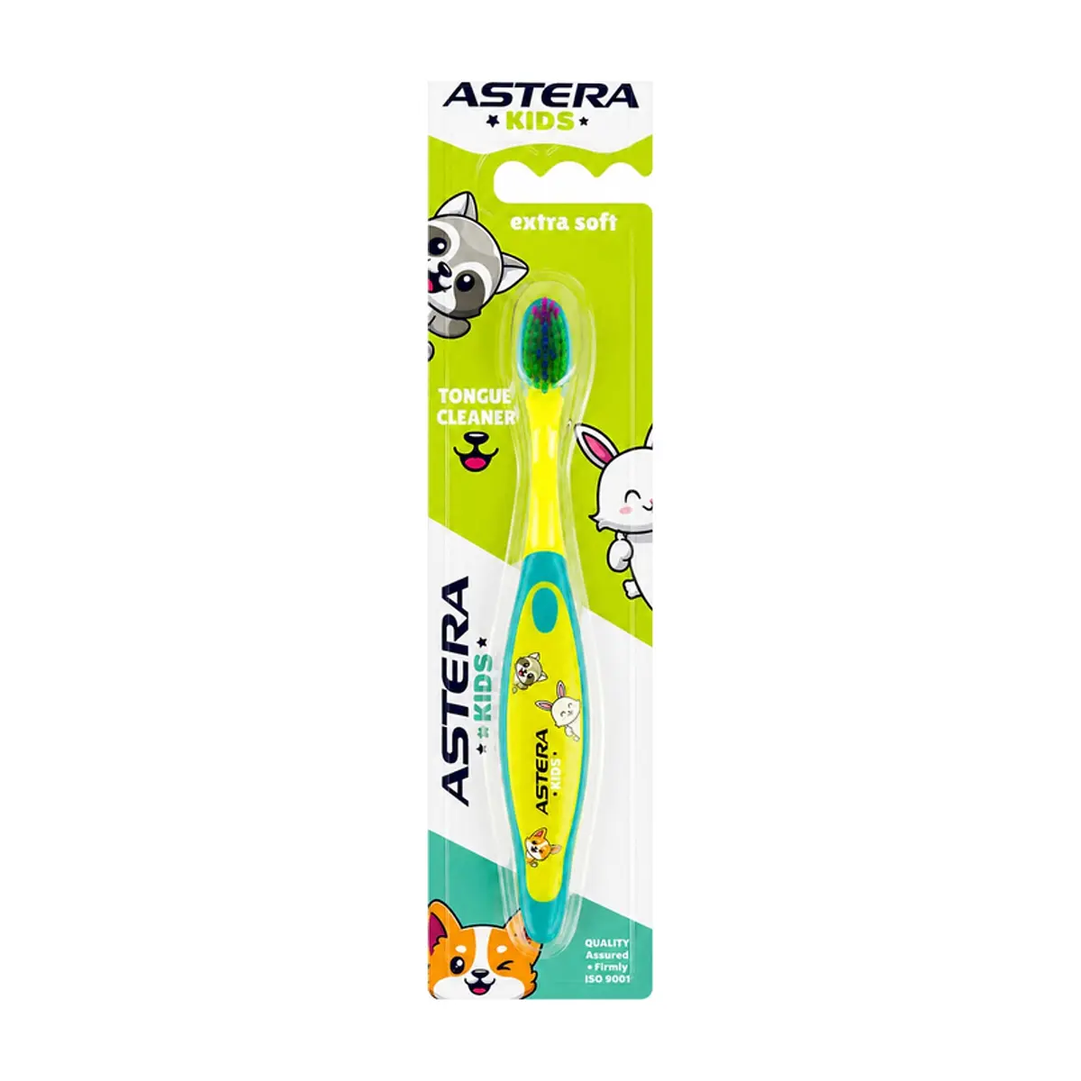 Cepillo dental infantil verde Astera Kids