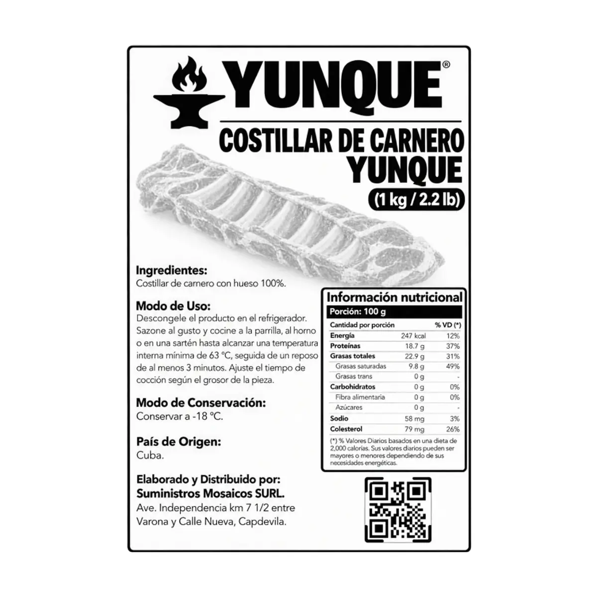 Costillar de carnero Yunque (1 kg / 2.2 lb) - Miniatura 3